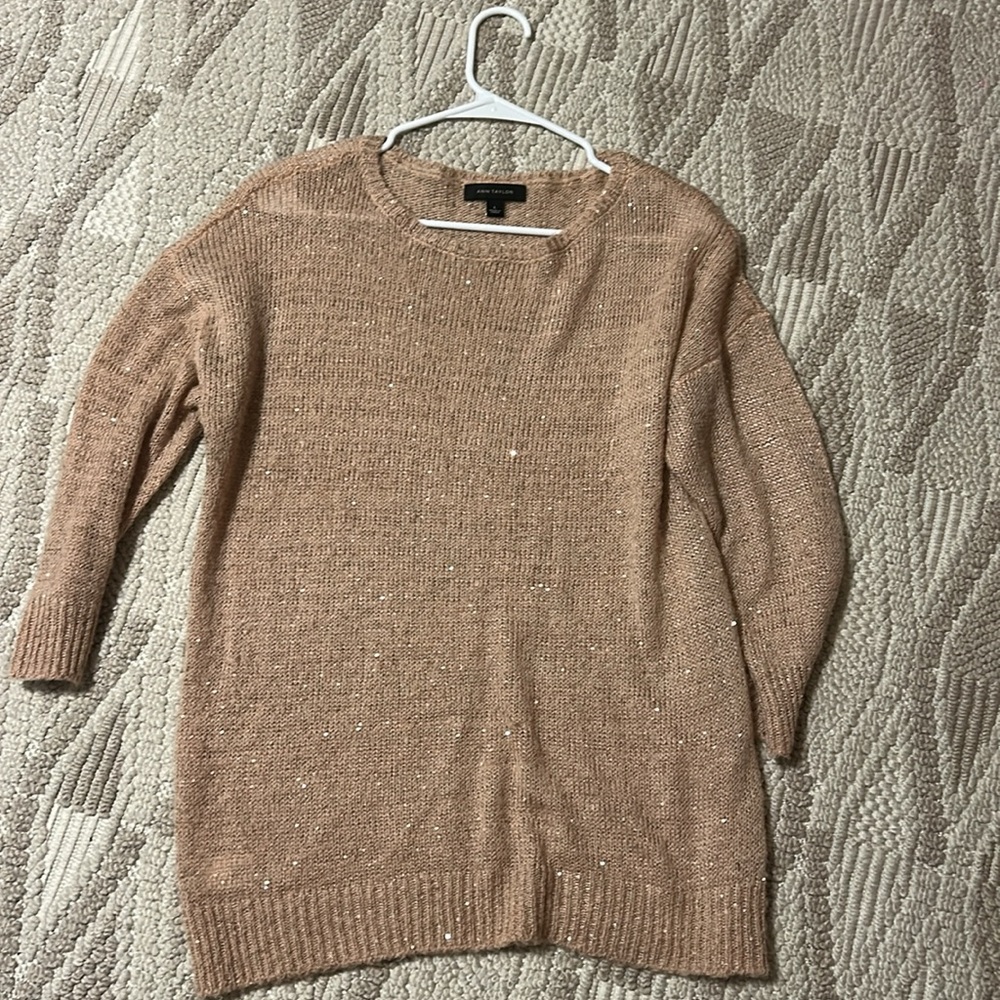 Ann Taylor Sparkling Blush Sweater